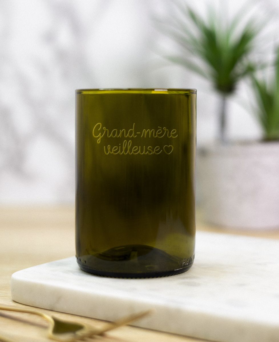 Verre à eau bouteille Grand-mère veilleuse (gravé) - Apéro, Cadeaux Mamie