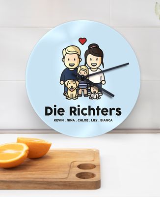 Uhr Individualisierte Familienfigur - Papa-Geschenke, Geschenke Mama