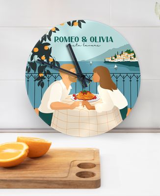 Uhr Individualisiertes Spaghetti-Paar - Geschenke für Paare