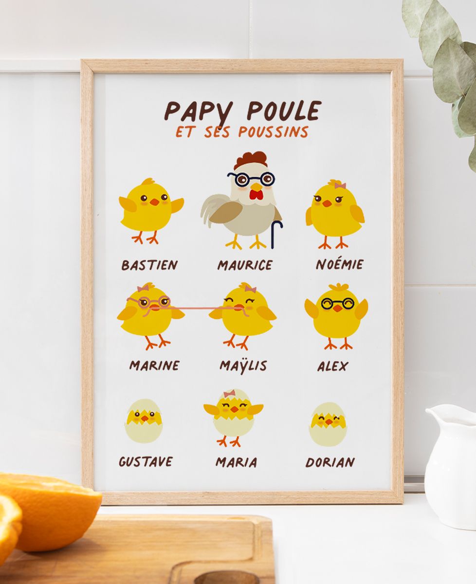 Spreadshirt Véritable Papy Poule Tablier Cuisine