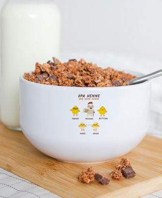 Schüssel Personalisierter Opa Huhn und seine Küken - Geschenk Opa