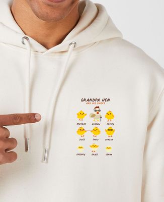 Men's hoodie Customized Grandpa Hen and his Chicks - Papy's gift