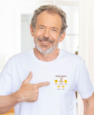 T-shirt per lui Personalizzato Nonno Gallina e i suoi Pulcini - Regali per il nonno