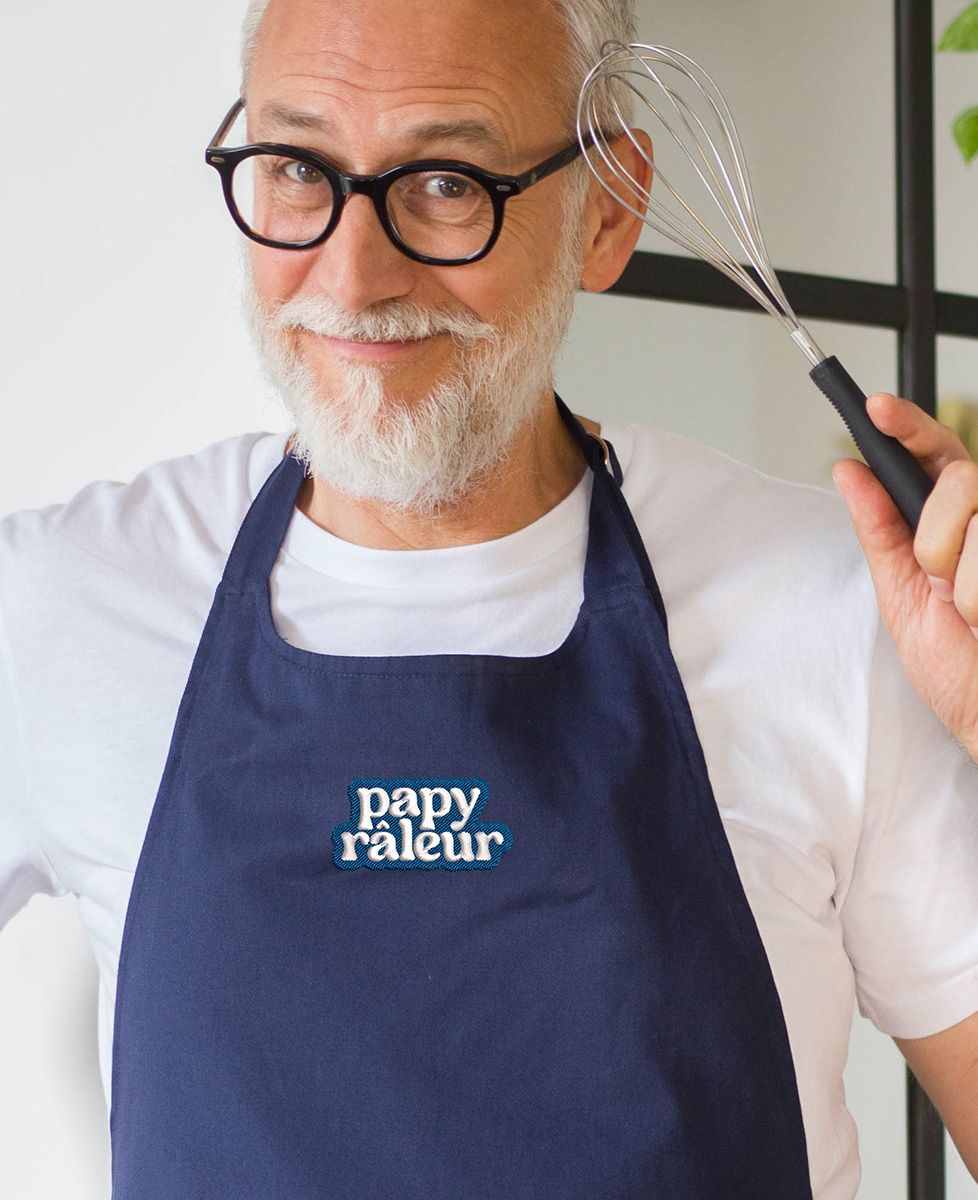 Tablier à poche Papy râleur (brodé) - Cadeaux Papy