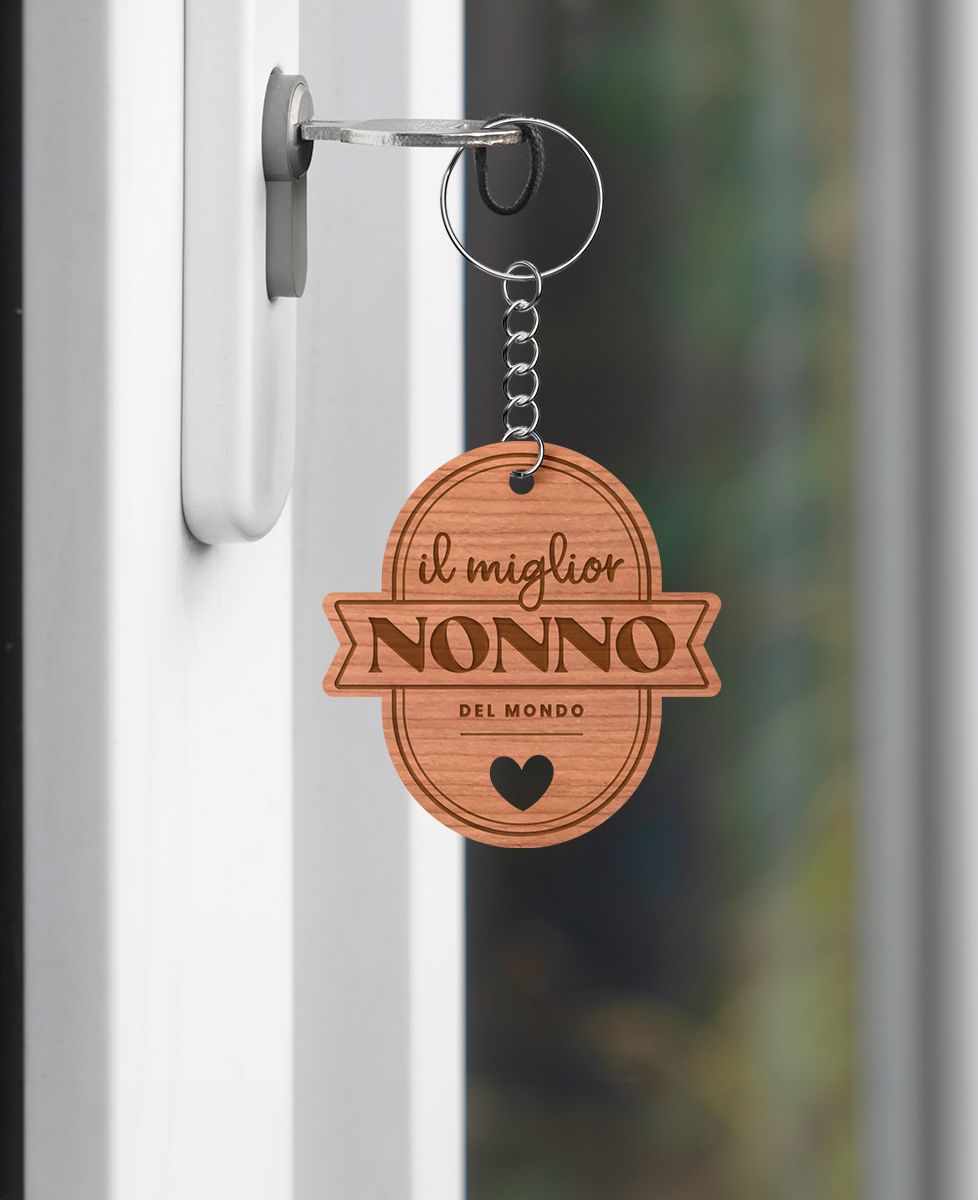 Portachiavi Miglior nonno (inciso)