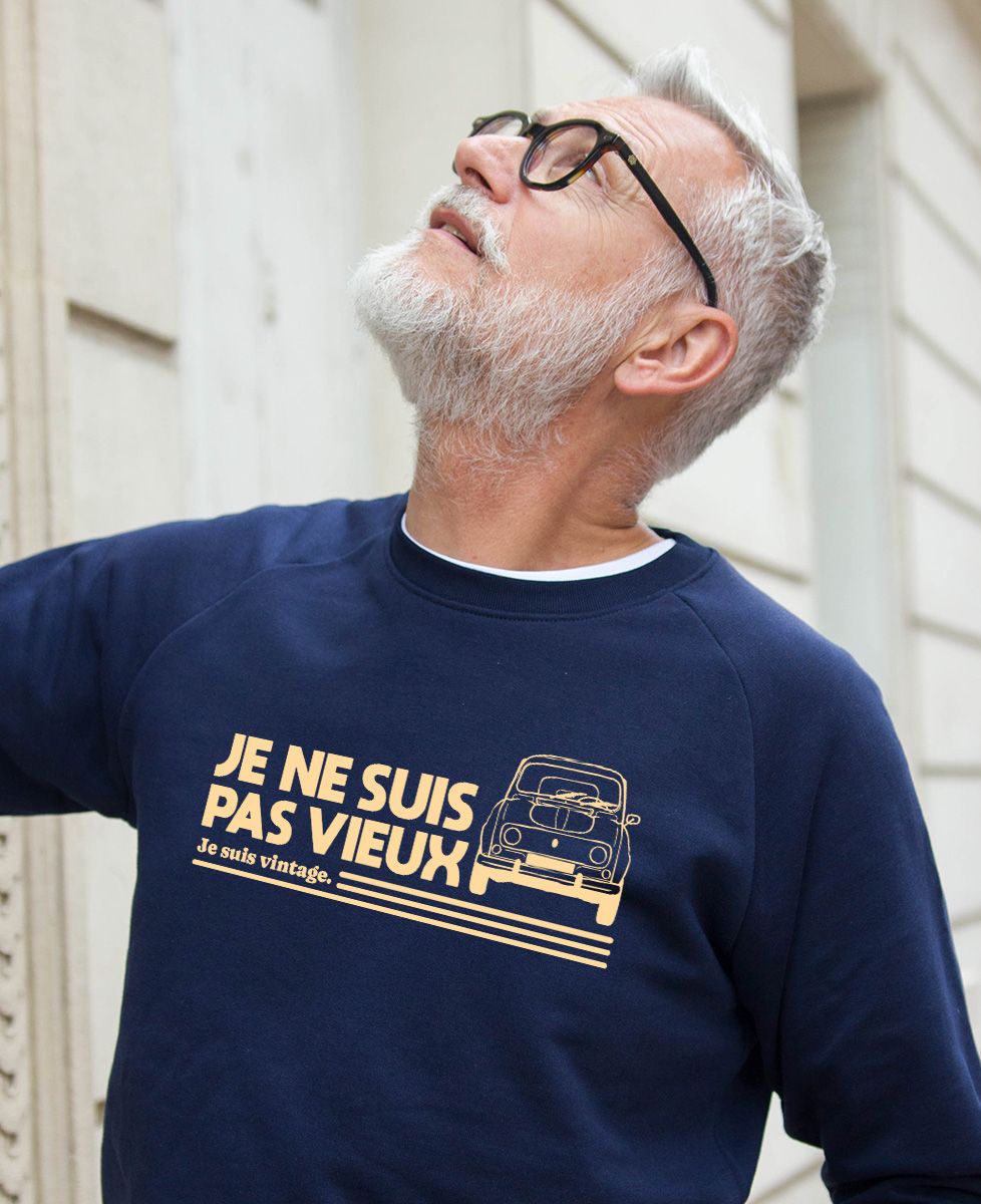 Sweatshirt homme Vintage Vieille Voiture - Cadeaux Papy