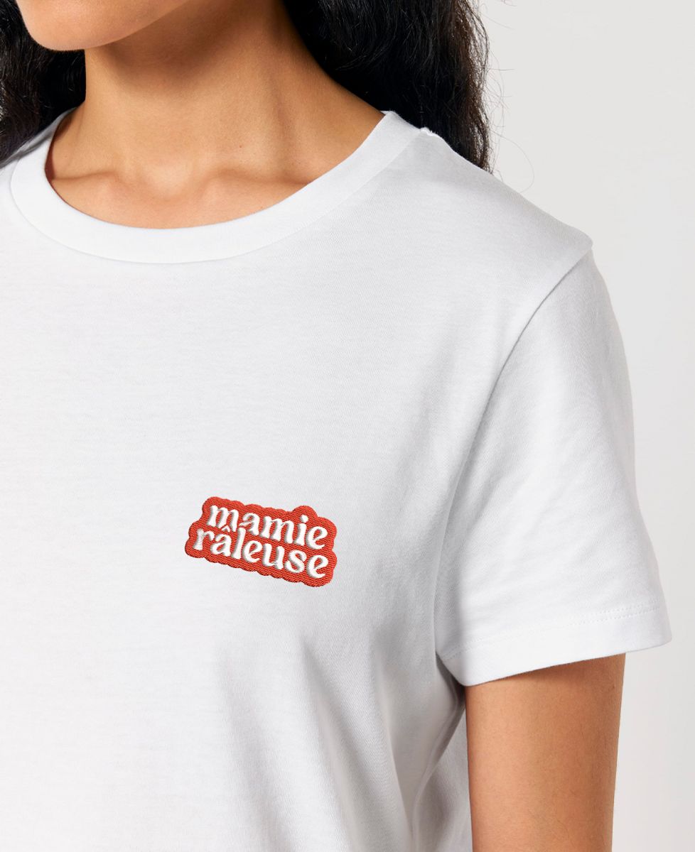 T-shirt femme Mamie Râleuse (brodé) - Cadeaux Mamie