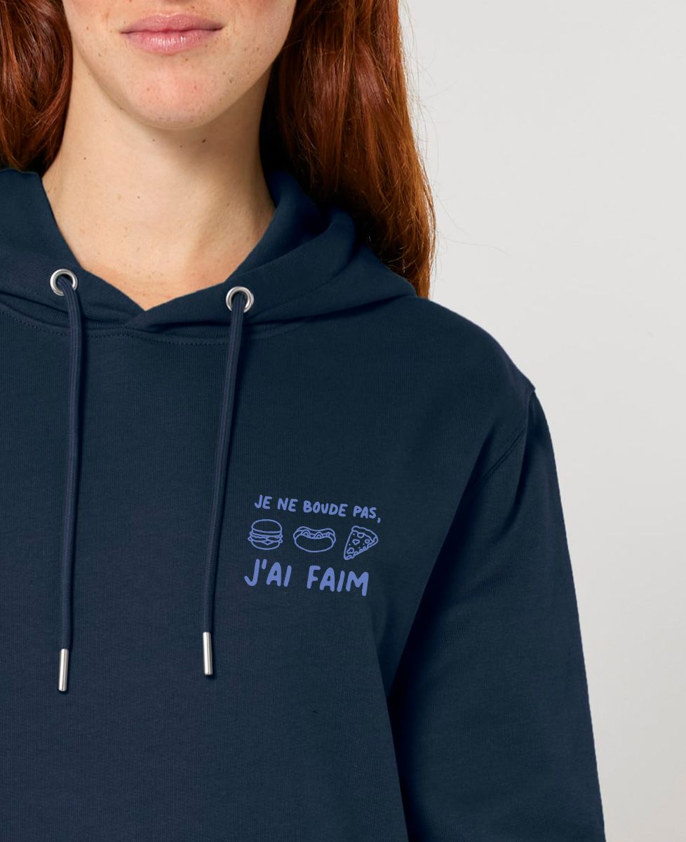 Hoodie femme Je ne boude pas, j'ai faim