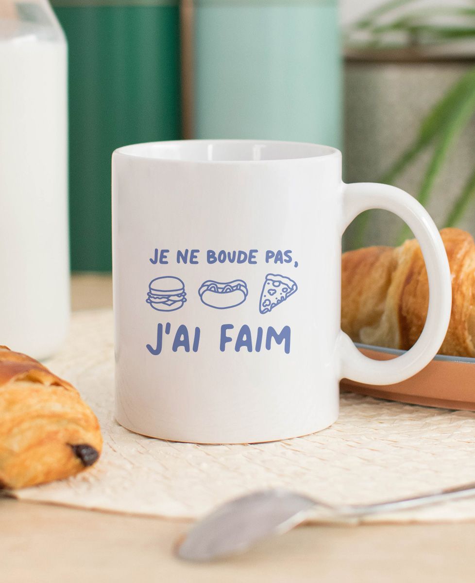 Mug Je ne boude pas, j'ai faim