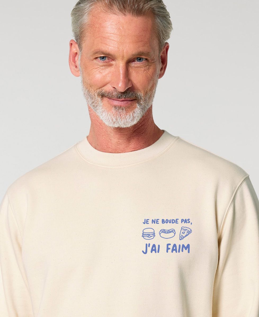 Sweatshirt homme Je ne boude pas, j'ai faim