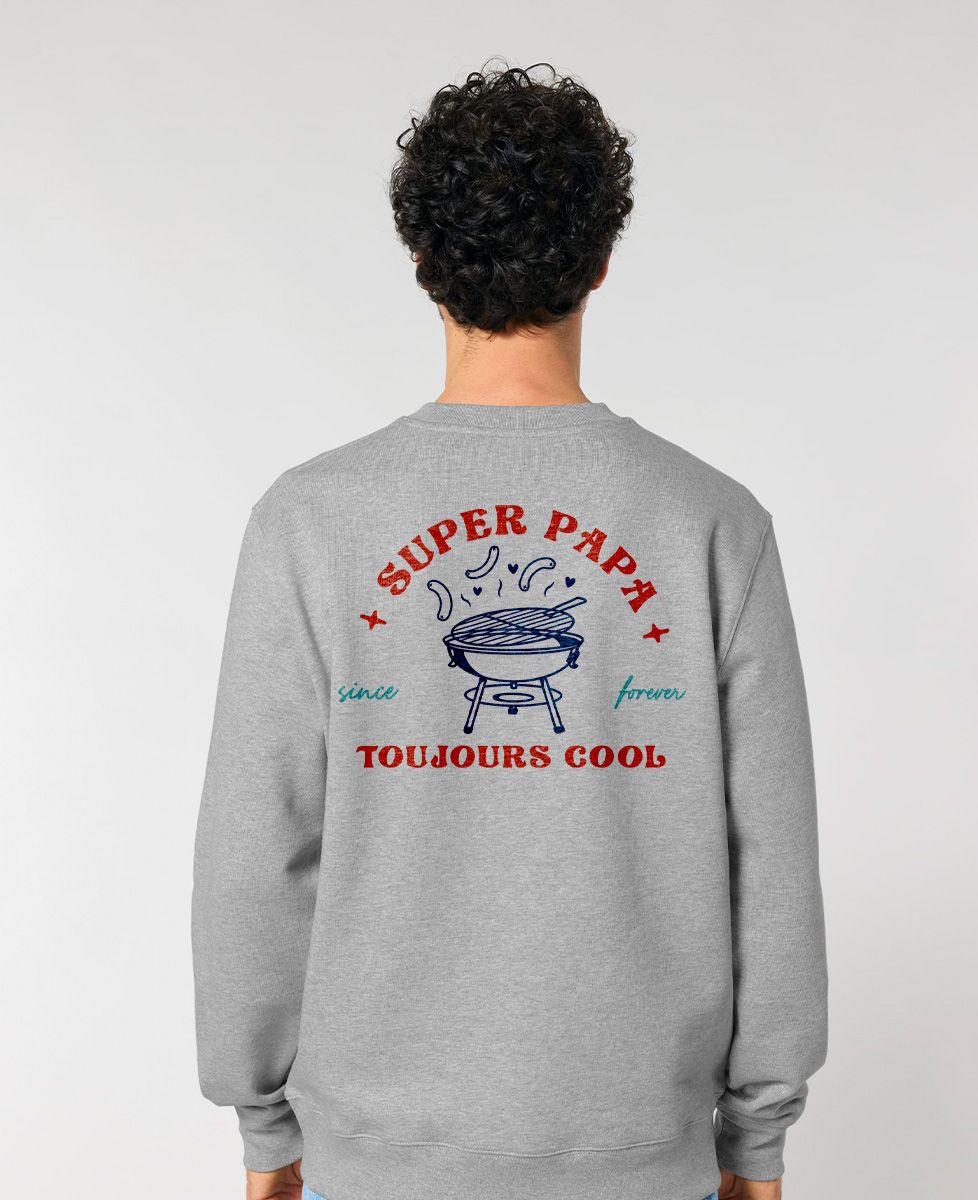 Sweatshirt homme Super Papa - Cadeaux Papa