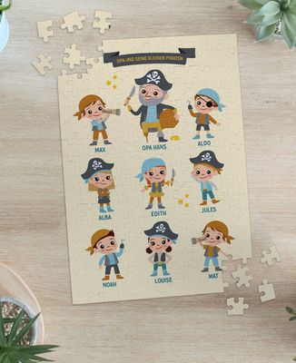 Puzzle Opa und seine kleinen Piraten - Geschenk Opa