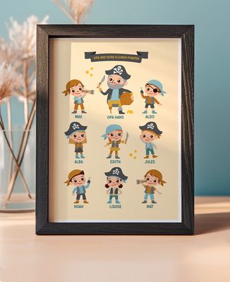 Fotorahmen Opa und seine kleinen Piraten - Geschenk Opa