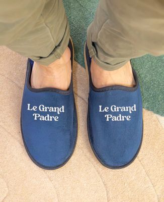 Chaussons Le Grand Padre (effet velours) - Cadeaux Papy