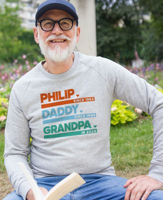 Men's sweatshirt Customized Dad Grandpa Legend - Papy's gift