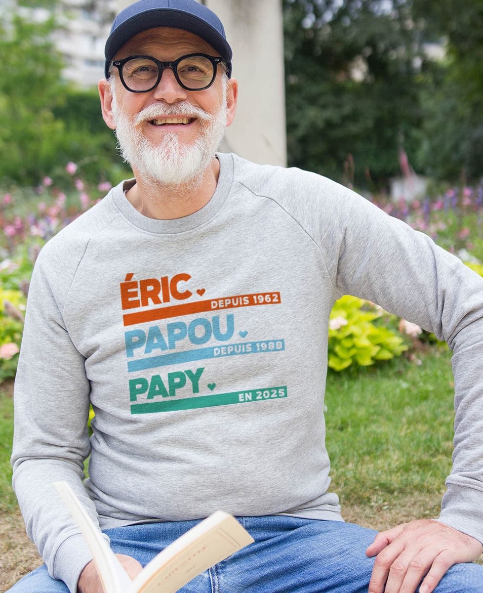 Sweatshirt Légende Papa Papy personnalisé | Monsieur TSHIRT