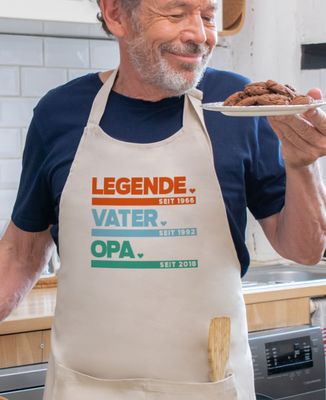 Kochschürze Personalisiert Vater Opa legend - Geschenk Opa