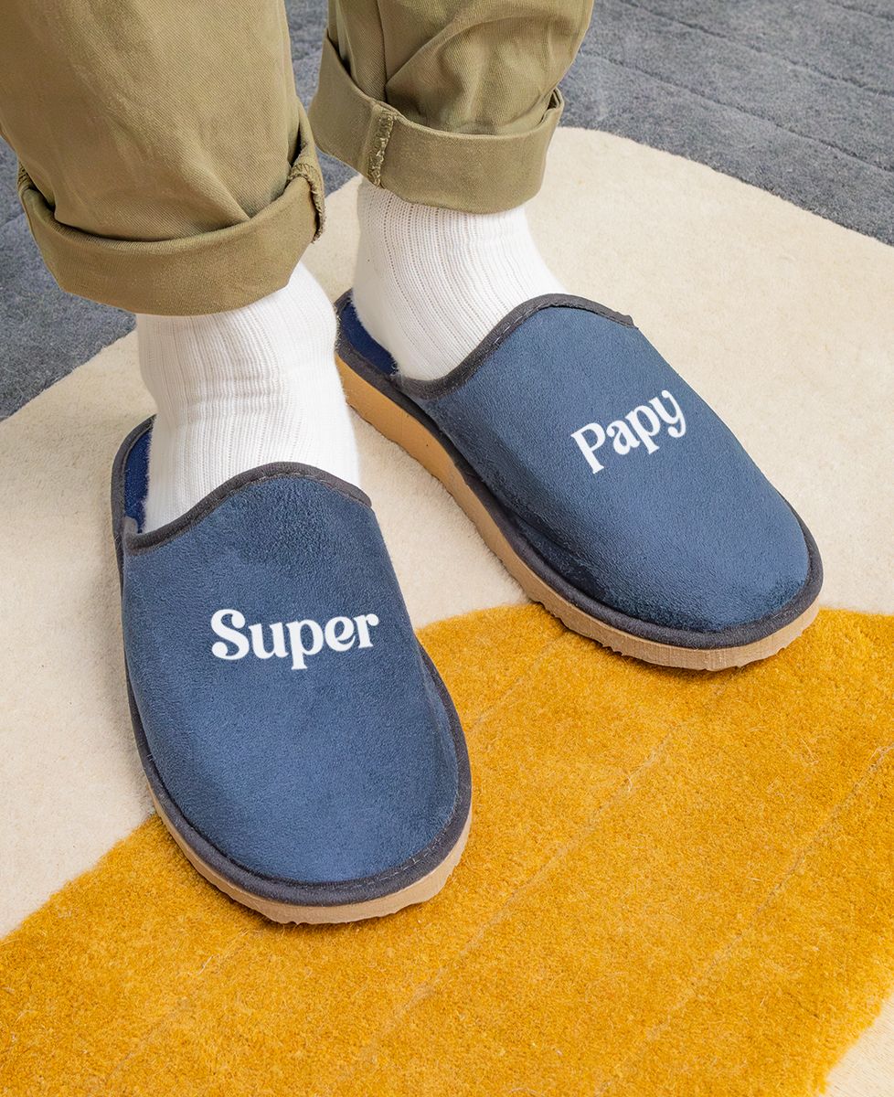 Chaussons Super Papy - Cadeaux Papy