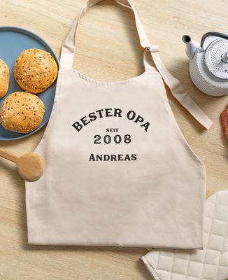 Kochschürze Bester Opa seit - Geschenk Opa, Geschenke für Paare