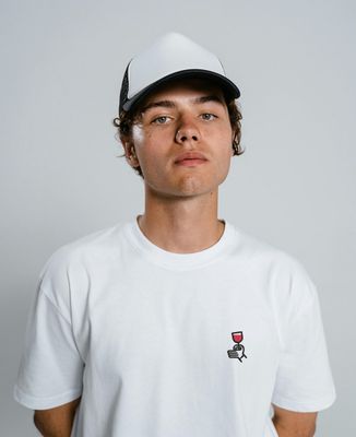 Camiseta para hombre Vaso francés personalizado (bordado)