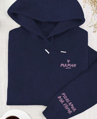 Women's Hoodie More amor por favor personalized (velvet effect) - Mom's gifts