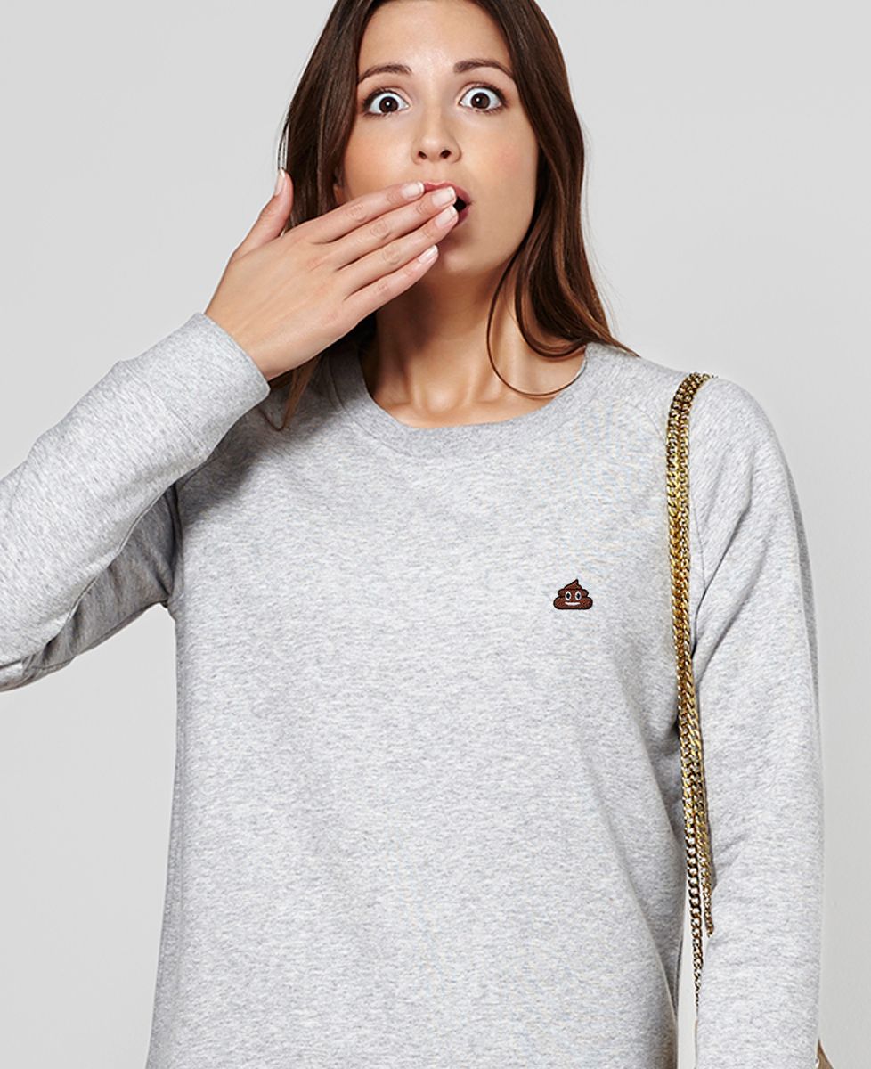 Sweatshirt femme Poop (brodé) - Geek & Jeux vidéo
