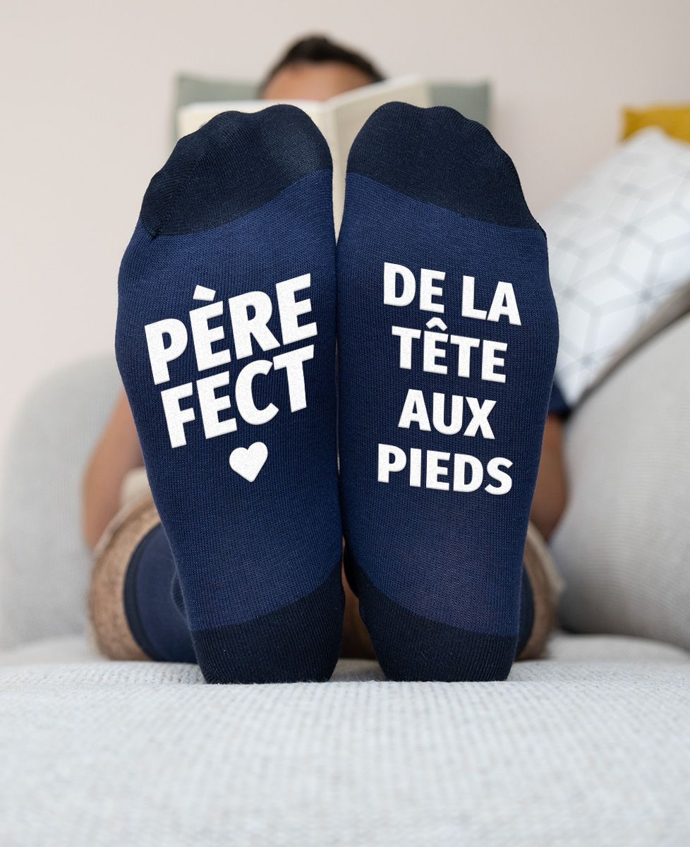 Chaussettes homme Père-fect de la tête aux pieds - Cadeaux Papa