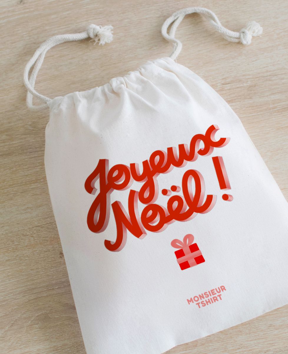 Emballage Pochon Joyeux Noël