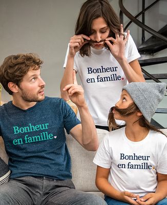 T-Shirt enfant Bonheur en famille