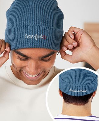 Bonnet Père-fect et prénom des enfants brodés - Cadeaux Papa