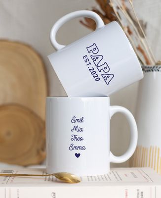 Mok Namen van Papa en kinderen - Geschenken voor papa