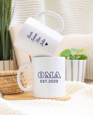 Tasse Oma und Vorname der Kinder - Geschenke Oma