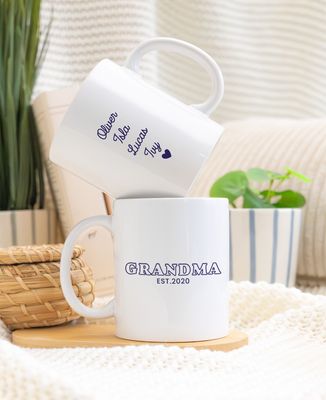 Mug Grandma and children's names - Grandma's gifts