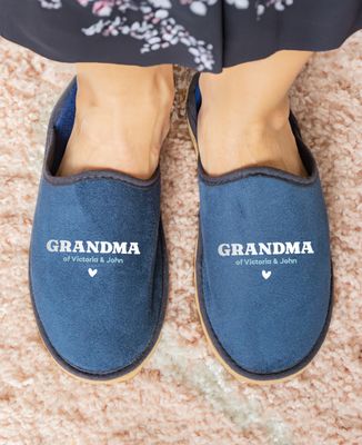 Slippers Granny and grandchildren's names - Grandma's gifts, Couple gifts