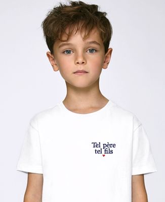 T-Shirt enfant Tel père tel fils (brodé)