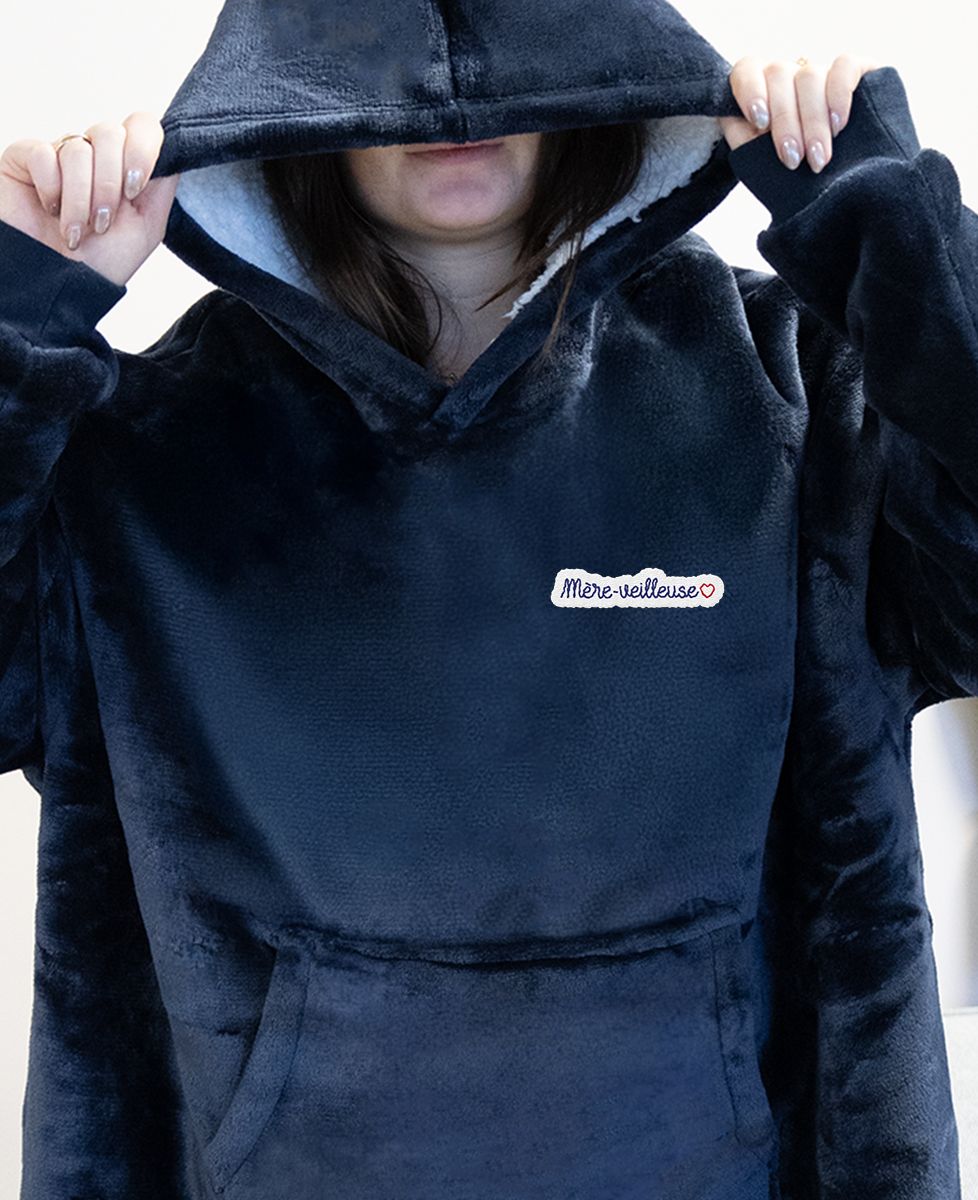 Sweat plaid Mère-veilleuse (brodé) - Cadeaux Maman