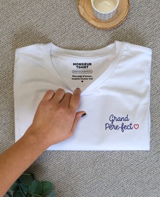 T-shirt homme Grand-Père fect et message dans le col - Cadeaux Papy