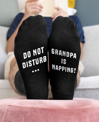 Men's socks Do not disturb - Grandpa is napping - Papy's gift