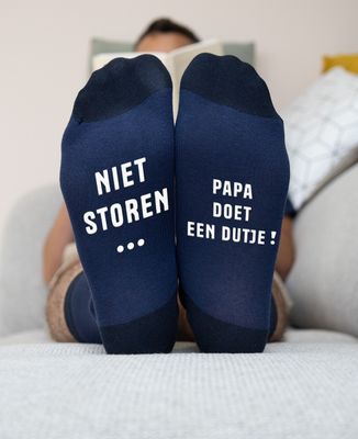 Herensokken Niet storen - Papa doet een dutje - Geschenken voor papa