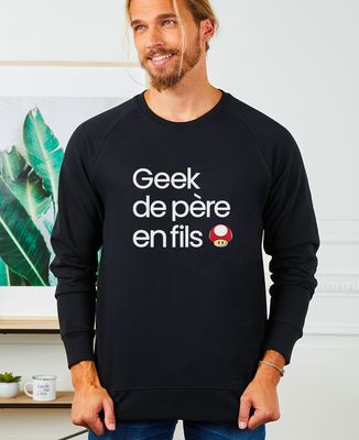 Sweatshirt homme Geek de père en fils - Cadeaux Papa, Geek & Jeux vidéo, Duo assortis