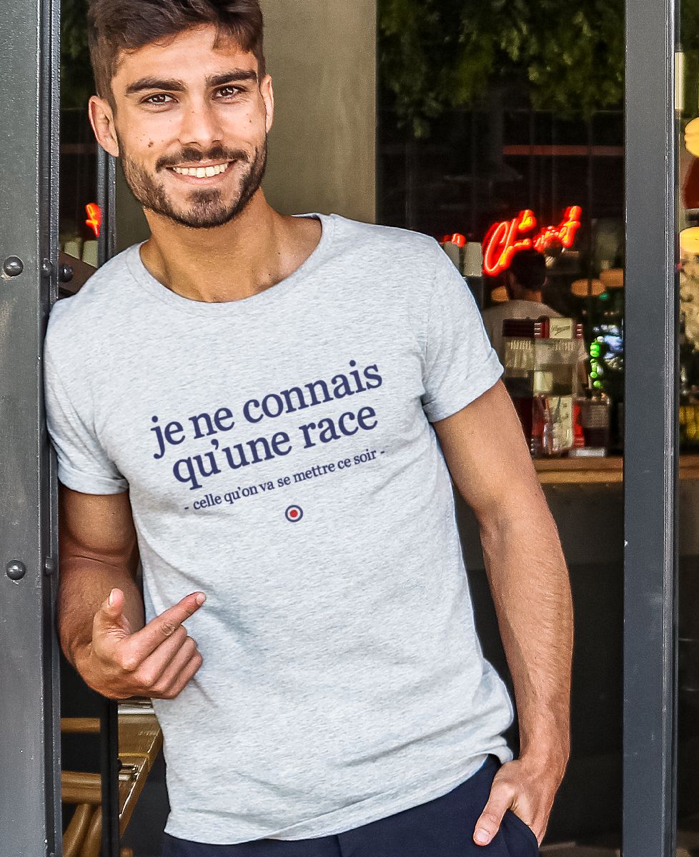 T-shirt homme Je ne connais qu'une race - Apéro