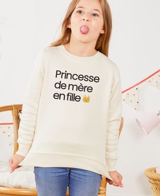 Sweatshirt enfant Princesse de mère en fille - Cadeaux Maman