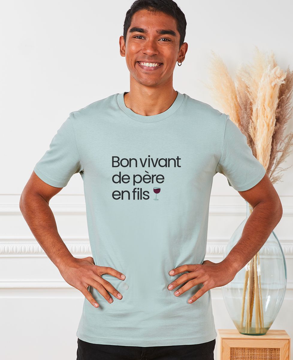 T-shirt homme Bon vivant de père en fils - Cadeaux Papa