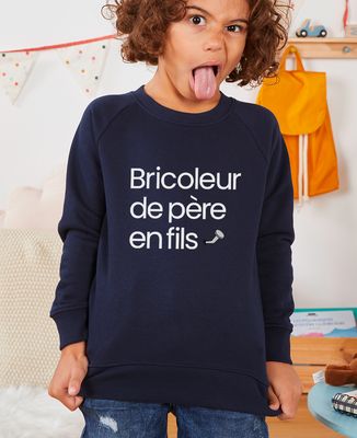 Sweatshirt enfant Bricoleur de père en fils - Cadeaux Papa