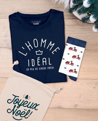 Coffret L'homme idéal + Chaussettes Scooter vintage