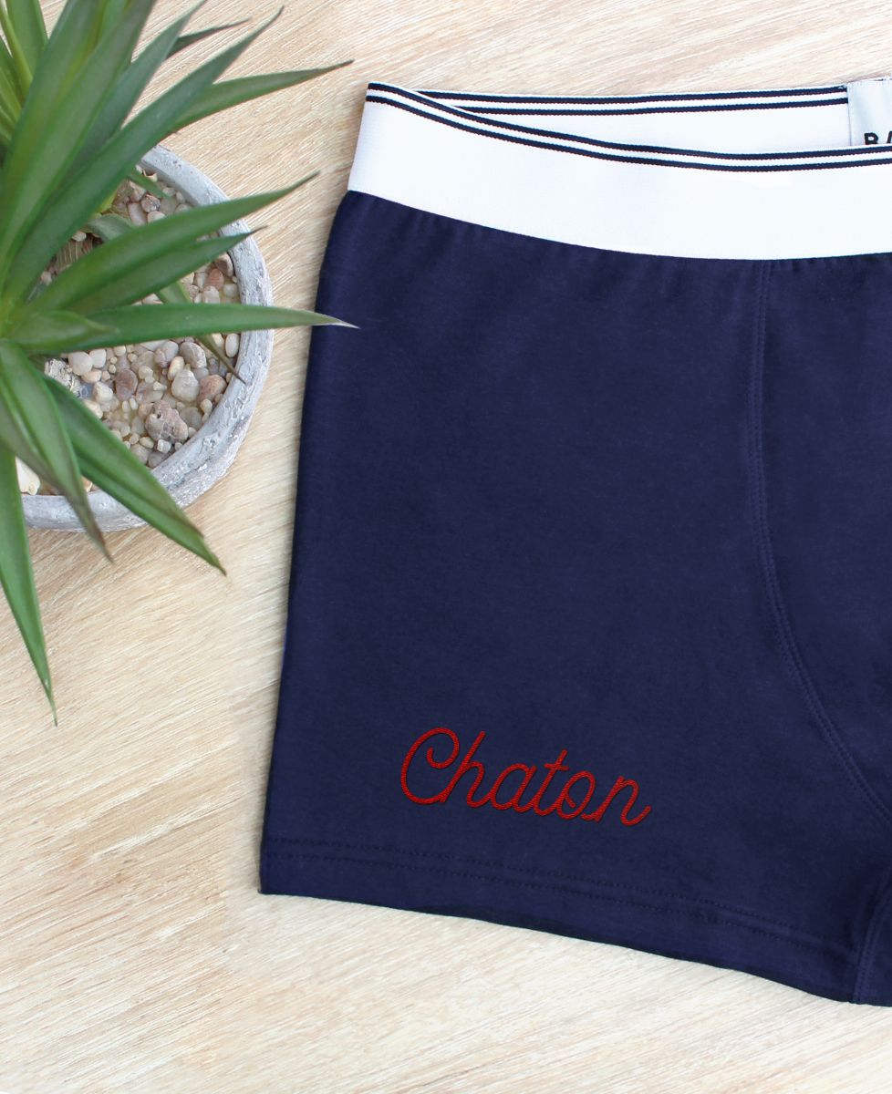 Boxer Chaton brodé - Cadeaux Couple
