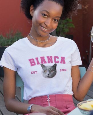 T-Shirt Frau Personalisierte Haustier und Name - Tiere