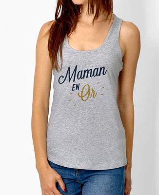 Débardeur femme Maman en Or