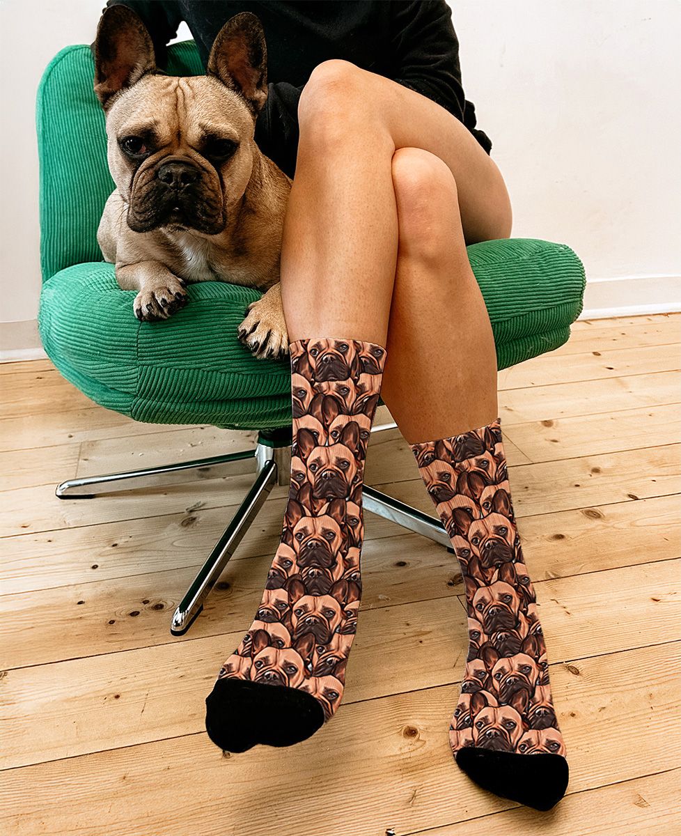 Chaussettes Tête d'animal personnalisé Monsieur TSHIRT