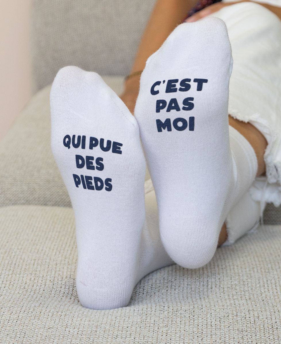 Chaussettes femme C'est pas moi qui pue des pieds - Cadeaux Couple